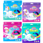 Карандаши цветные Yalong 24 цв., "Единорог" деревянные, трехгранные, заточнные, грифель 3.0 мм, картон. уп., европодвес