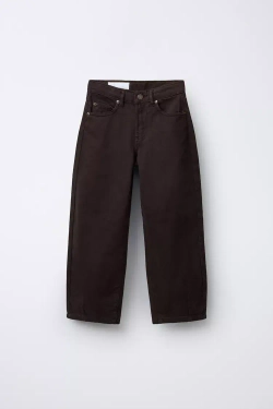 ZARA ДЖИНСЫ BARREL, ШОКОЛАДНЫЙ