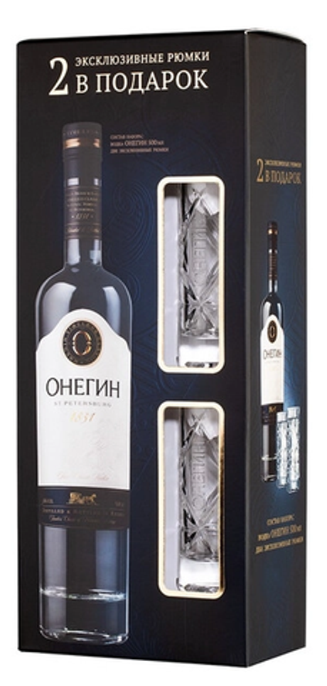 Онегин 0,7 + 2 рюмки в п/у 40% Нива Россия