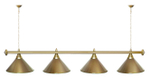 Лампа STARTBILLIARDS 4 пл. (плафоны золотые,штанга золотая,фурнитура золото)