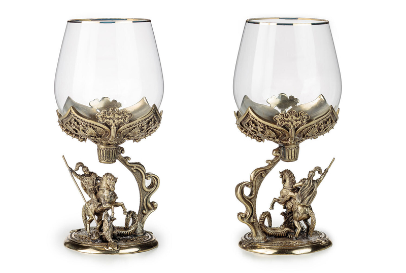 Бокалы для коньяка "Георгий Победоносец" 2 шт