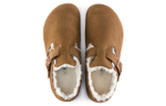 Birkenstock London Shearling Suede Leather Narrow Fit "Tea"