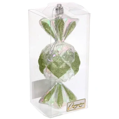 Елочная игрушка «Сладкая конфетка» 6,3*6,3*15 см, Салатовый