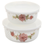 Салатник стеклокерам, кругл, 3 шт, 19, 16, 14 см, с крыш, подар уп, Пион, Daniks, K2125