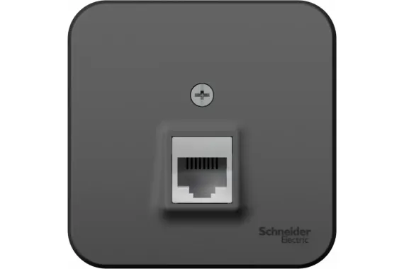 Розетка RJ45 Systeme Electric BLANCA накладная антрацит 30893
