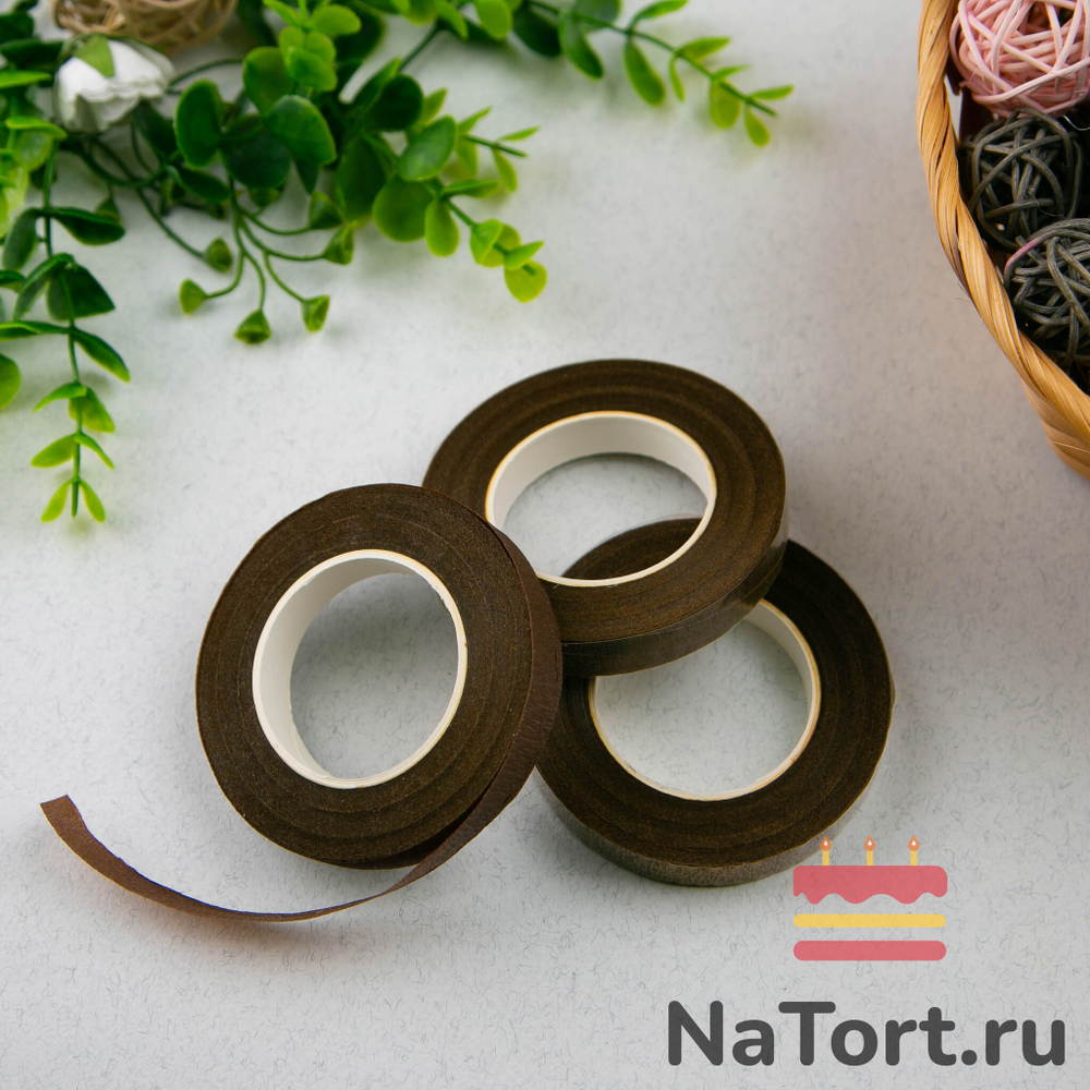 Тейп-лента коричневая, 12мм