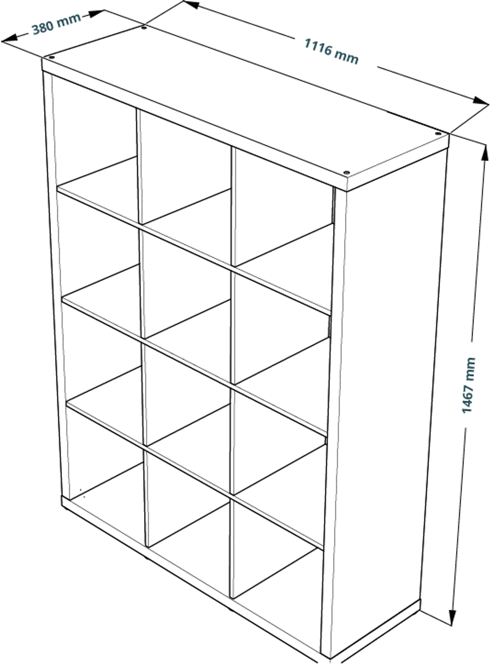Стеллаж Фора 12 112х146х38 (белый)