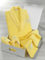 LILIUM  ЖЕЛТЫЙ махровый женский халат, полотенце и тапочки Soft Cotton (Турция)