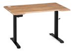 Компьютерный стол Woodville Маркос с механизмом подъема 120х75х75 дуб вотан, черный, ножки черные