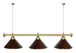 Лампа STARTBILLIARDS 3 пл. (плафоны золотые,штанга золотая,фурнитура золото)