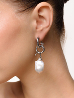 Серьги "Petrol & Pearl" Silver