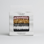 Набор резинок для волос "Small" розовый, черный, айвори, золотистый, серый