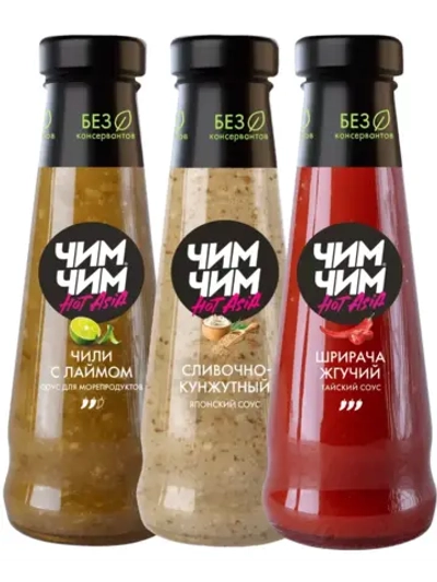 Чили с Лаймом, Сливочно-Кунжутный, Шричача 210 г * 3 шт