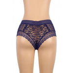 Трусики бразилиана Floral Lace, синие, M-L