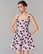 Платье длины мини из премиального твида