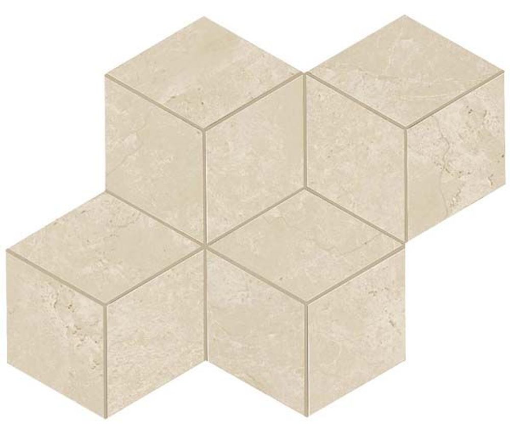 Мозаика Керамогранит Marvel Stone Cream Prestige Mosaico Esag. LAPP.