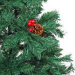 Ёлка «Финская» 240 см, ПВХ, шишки, ягоды (1883 веток)