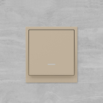 Переключатель одноклавишный с подсветкой, KANT, ванильный марципан