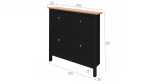 Обувница - аналог IKEA HEMNES / ХЕМНЭС/ ХЕМНЕС / КЫМОР / ИКЕА 106х101x22 см, черный/светло-коричневый
