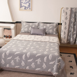 КПБ на резинке Сатин Aurora Veil AVR001, Евро, наволочки 50-70 2 шт, простынь 180*200*25