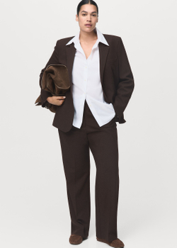 Прямой костюмный блейзер