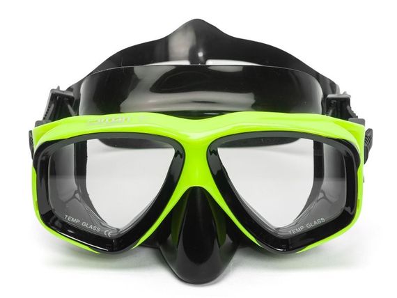 Маска Sargan Дельта Черный силикон Желтая рамка