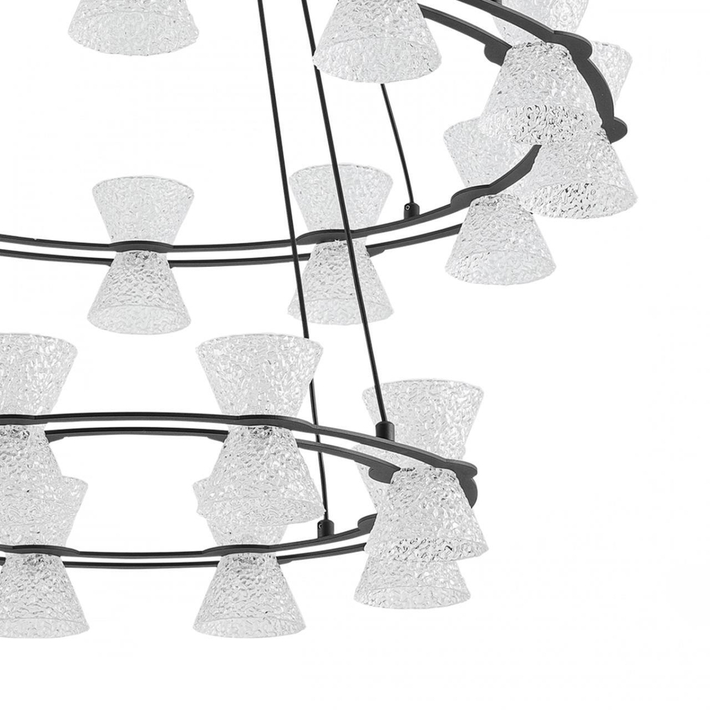 8341/70L LEDIO LN черный/прозрачный металл/акрил Люстра подвесная LED 70W 3000K 220V VINORA