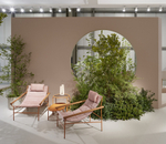 Кресло лаунж металлическое с подушкой Scab Design Dress Code Glam Outdoor, терракотовый, розовый