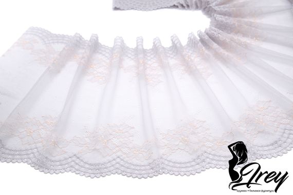 03-207 Кружево эластичное 29 см, серо-голубой