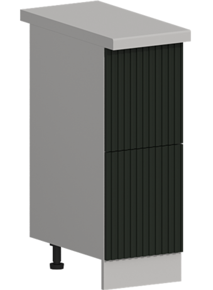 Кухня Модуль ШН2Я 300 Графит / Насыщенно-зеленый