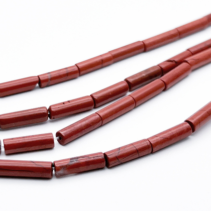 Яшма красная бусины, размер около 13,5*4 мм, цена за 13-14 шт (1/2 нити)