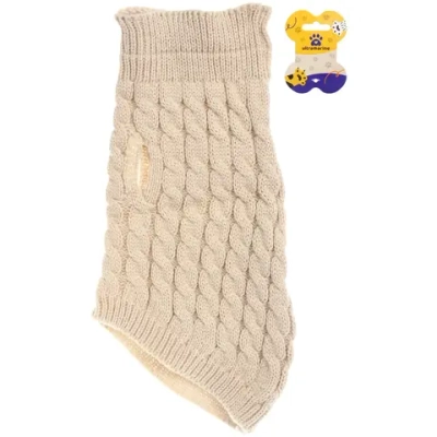 Кофта - свитер для мелких пород собак и кошек «BRO Style», косички, цвет ореховый, р XL