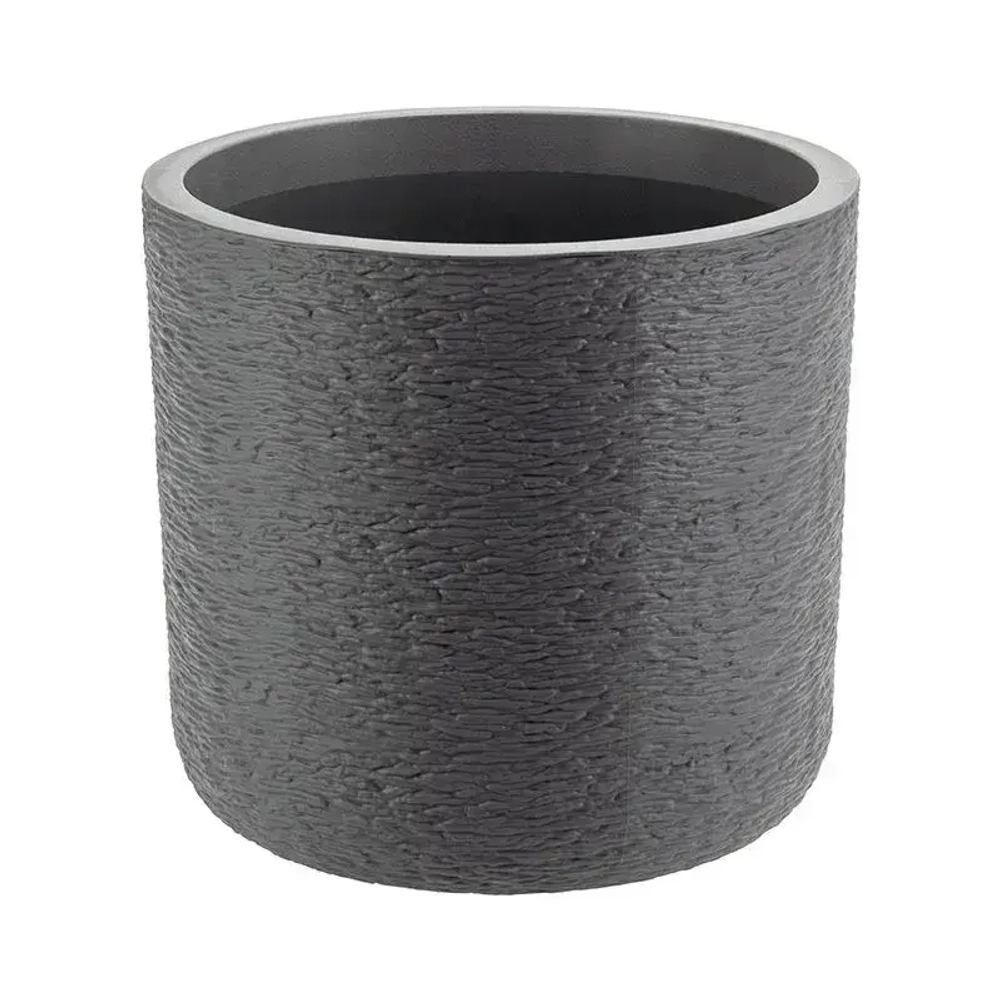 Кашпо СЛАНЕЦ D280мм 9,5л с вставкой Графитовый