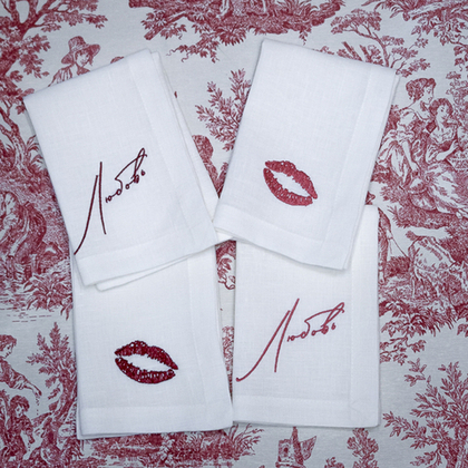 Салфетка "Любовь" бордо