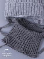 Шапка детская осенняя вязаная и снуд