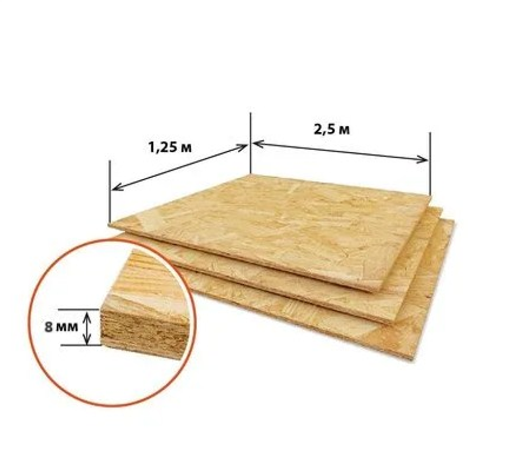 OSB ОСП МУРОМ 08Х1250Х2500