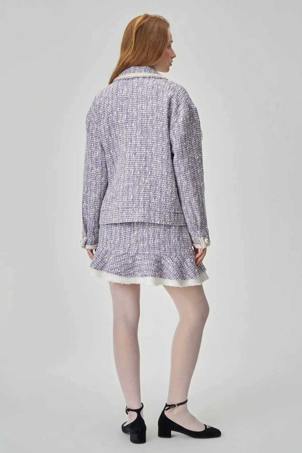 Юбка Завтрак у королевы лиловая в клетку