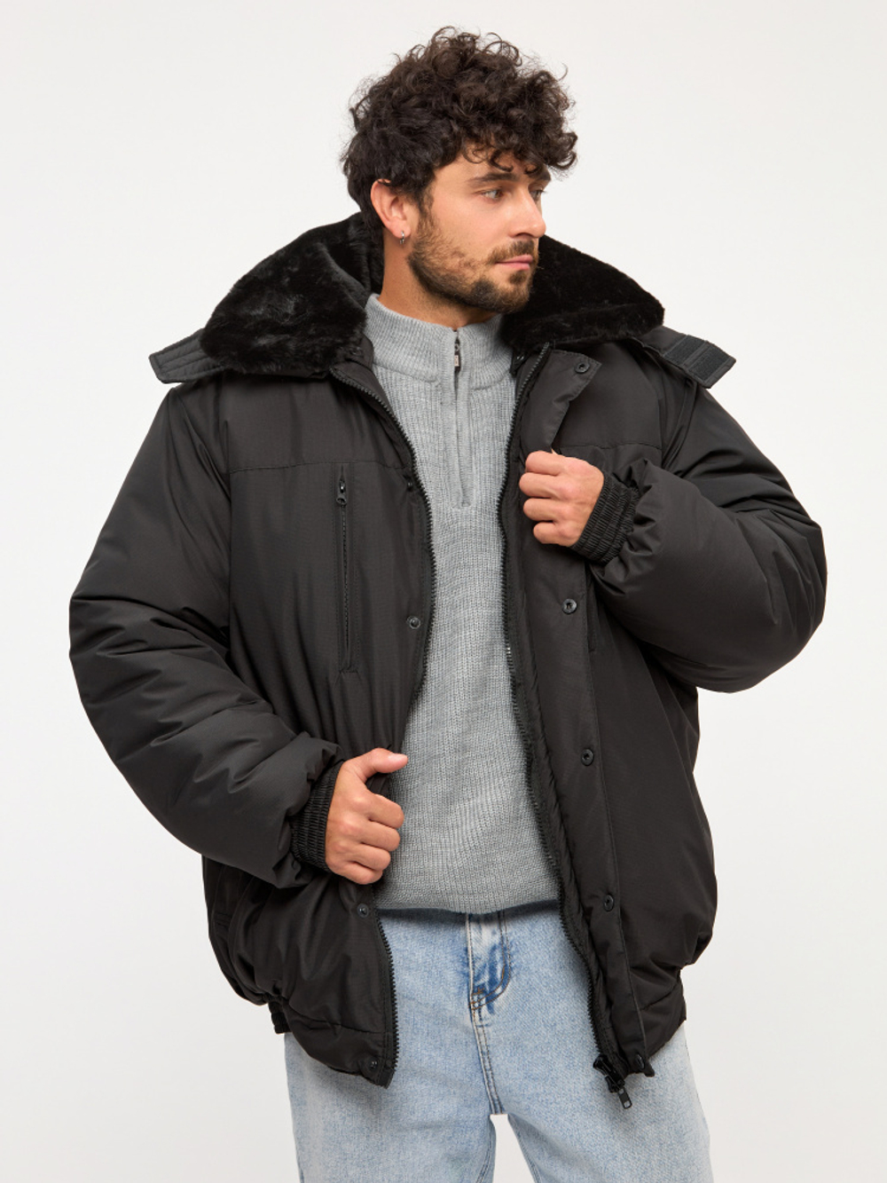 Куртка Орел зима черная охрана