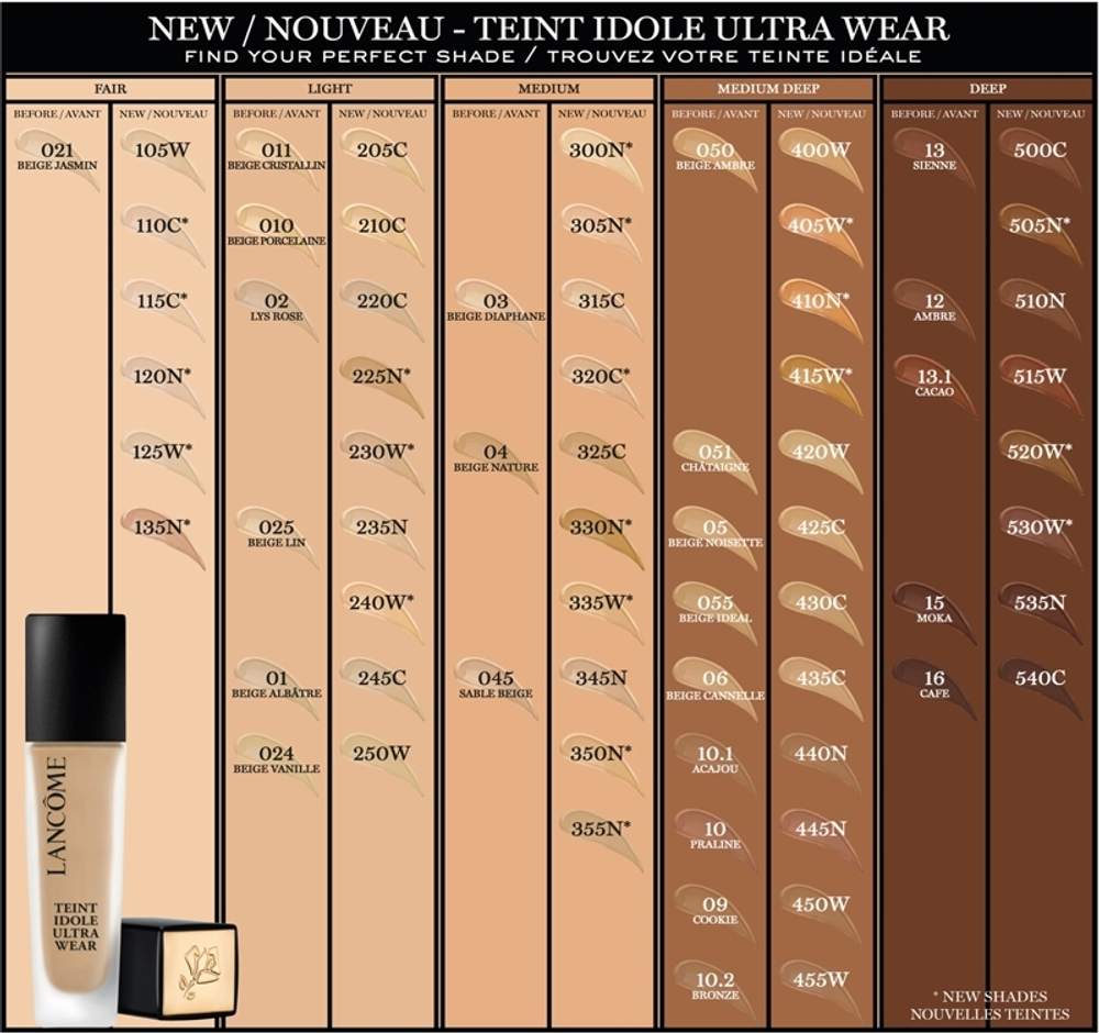 Lancome Teint Idole Ultra Wear 24h - Долговечная тональная основа SPF 35, 30 ml