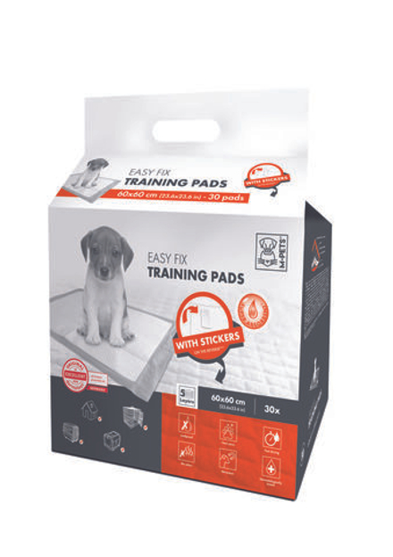 M-PETS EASY Fix Пеленки для щенков (с липкой лентой) впитывающие 45*60 см, 30 шт