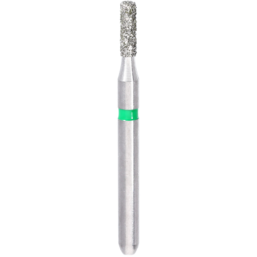 6835.314.012 Бор стоматологический алмазный цилиндрический, грубый (зелёный), диаметр 1,2 мм, хвостовик турбинный (FG), Комет Дентал, Германия