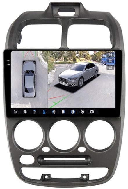 Магнитола для Hyundai Accent 2000-2011 - FarCar BX3010M-360 монитор 9.5" 2K QLED на Android 13, 6Гб+128Гб, CarPlay, 4G SIM-слот, 4 камеры в комплекте