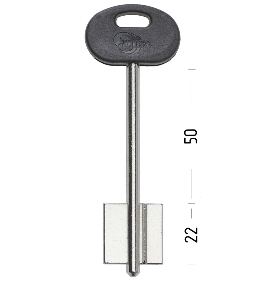 Заготовка сувальдного ключа 13018 MET24DP