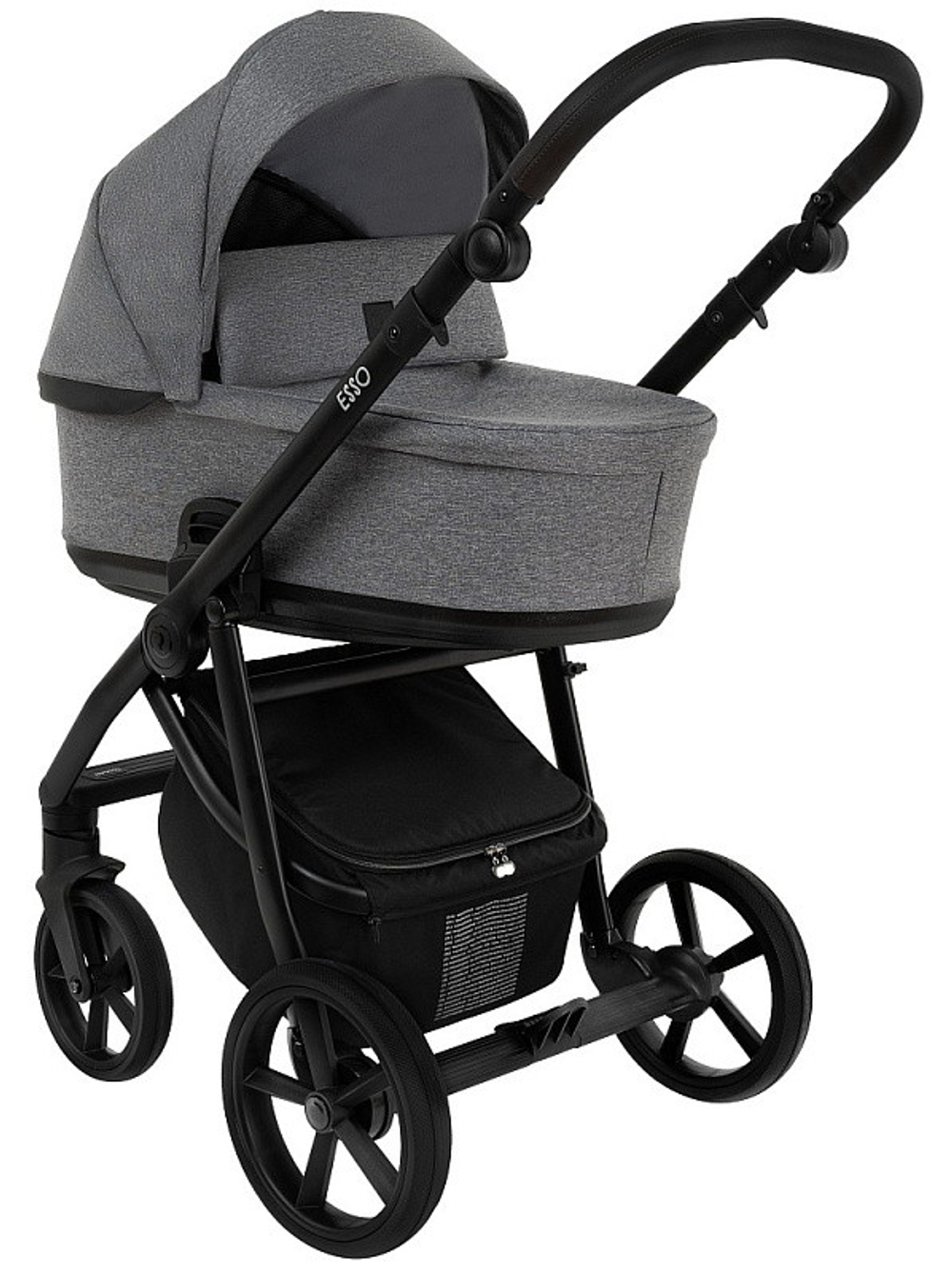 Детская коляска Roan Esso 3 в 1 с автокреслом Pituso Baesa Pro Black ESS114/1 Grey/Black