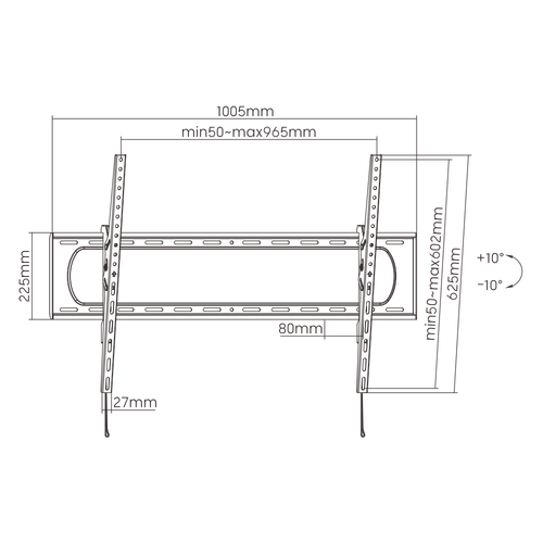 Крепление для дисплея настенное Wize T98