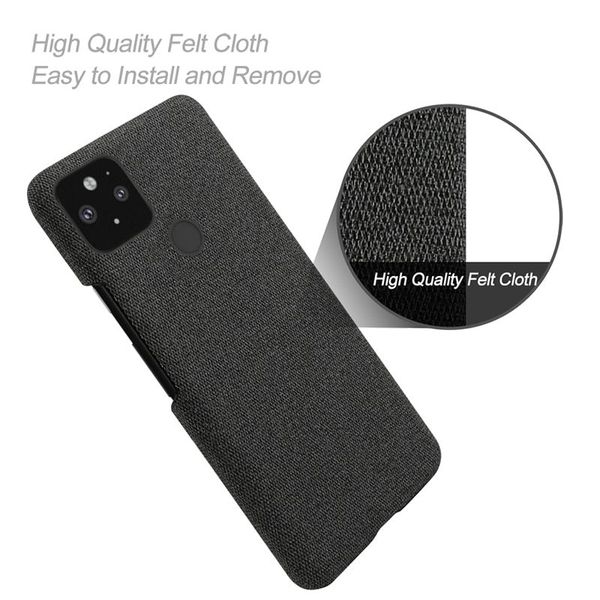 Тканевый чехол Coque Fabric Case для Google Pixel 5 (Черный)