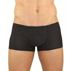 Мужские трусы хипсы черные с синим люрексом Romeo Rossi Polar Night Boxer RR00205