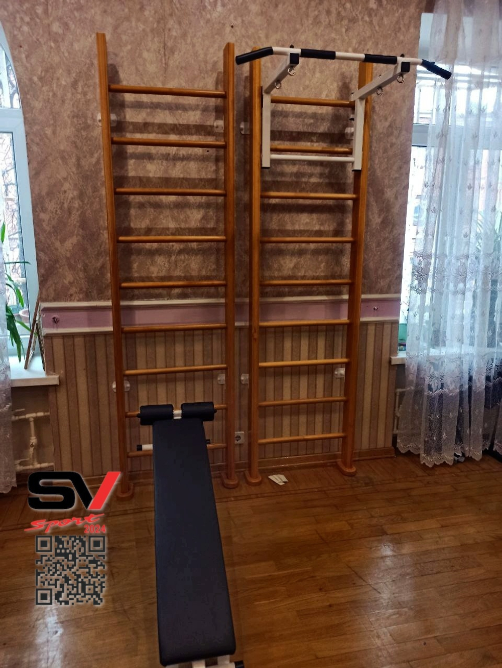 Монтаж шведской стенки Sv Sport в бетонные, кирпичные стены