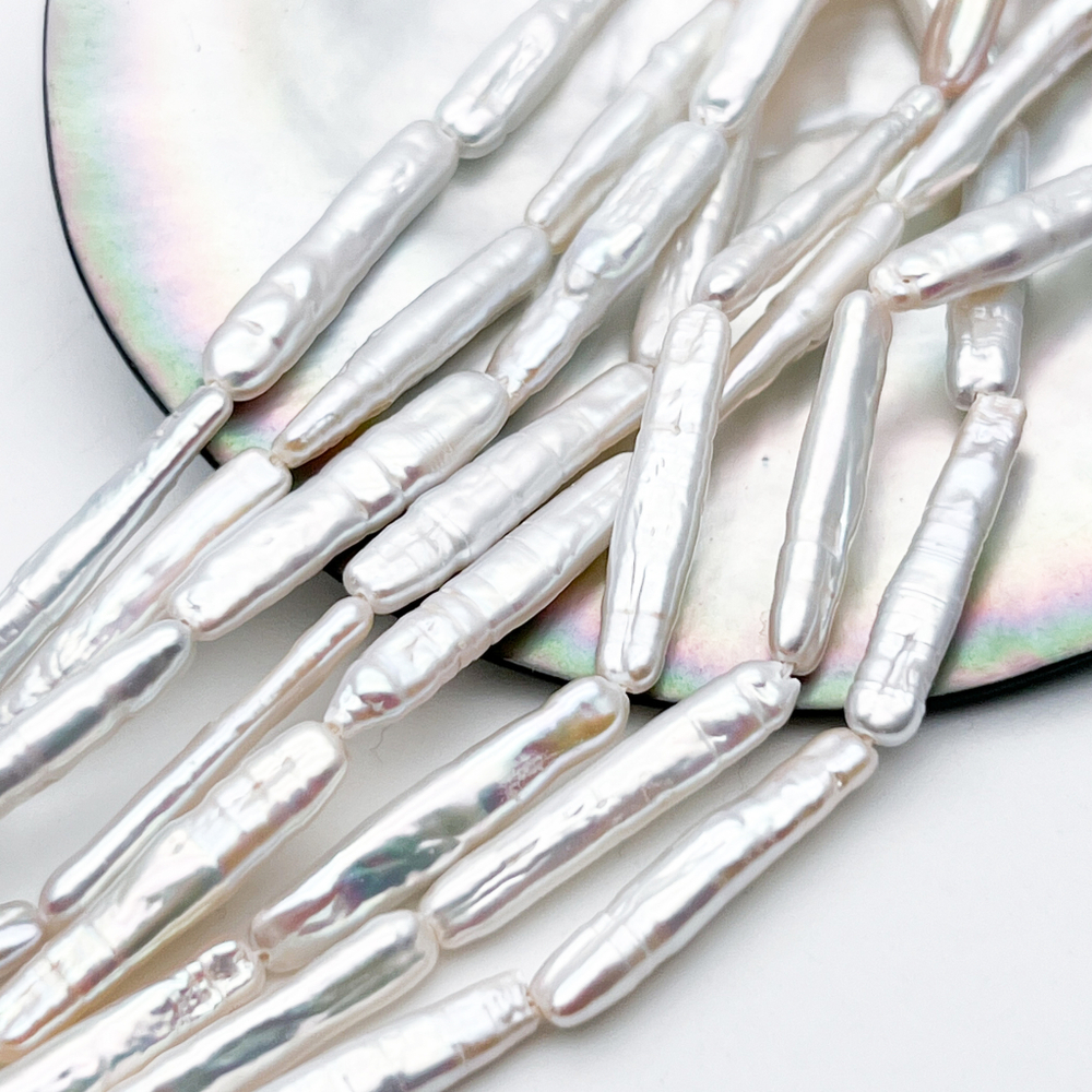 Жемчуг бусины, размер около 24-26 мм, цена за набор 4 шт