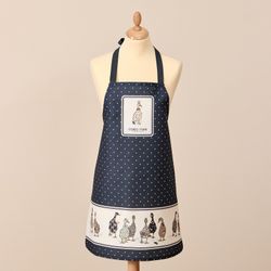 ФАРТУК "FAMILY FARM", 85Х70СМ 100% ХЛОПОК,СИНИЙ, КАЙМА,ТВИЛ,ПРОПИТКА